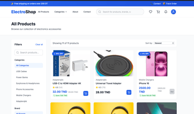 Preview of E-Commerce Website